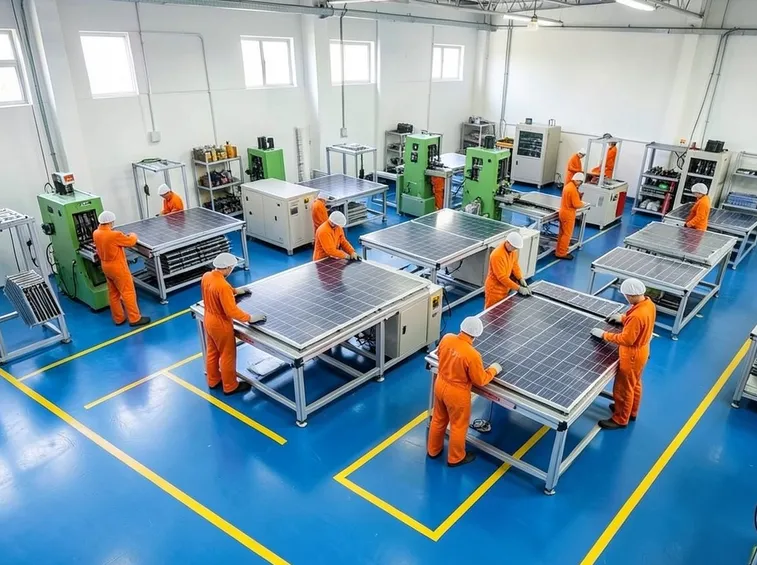 Impianto di produzione pannelli fotovoltaici