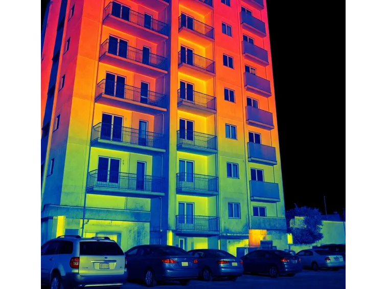 Termografia di un palazzo