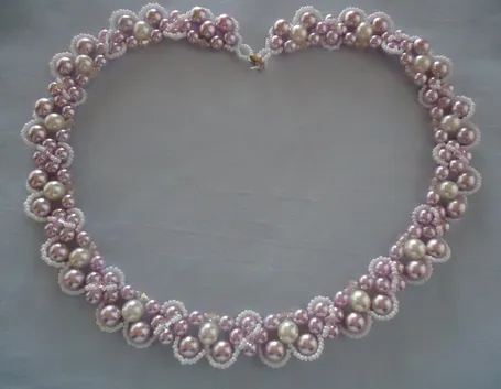 Collana di perle fai da te bicolore