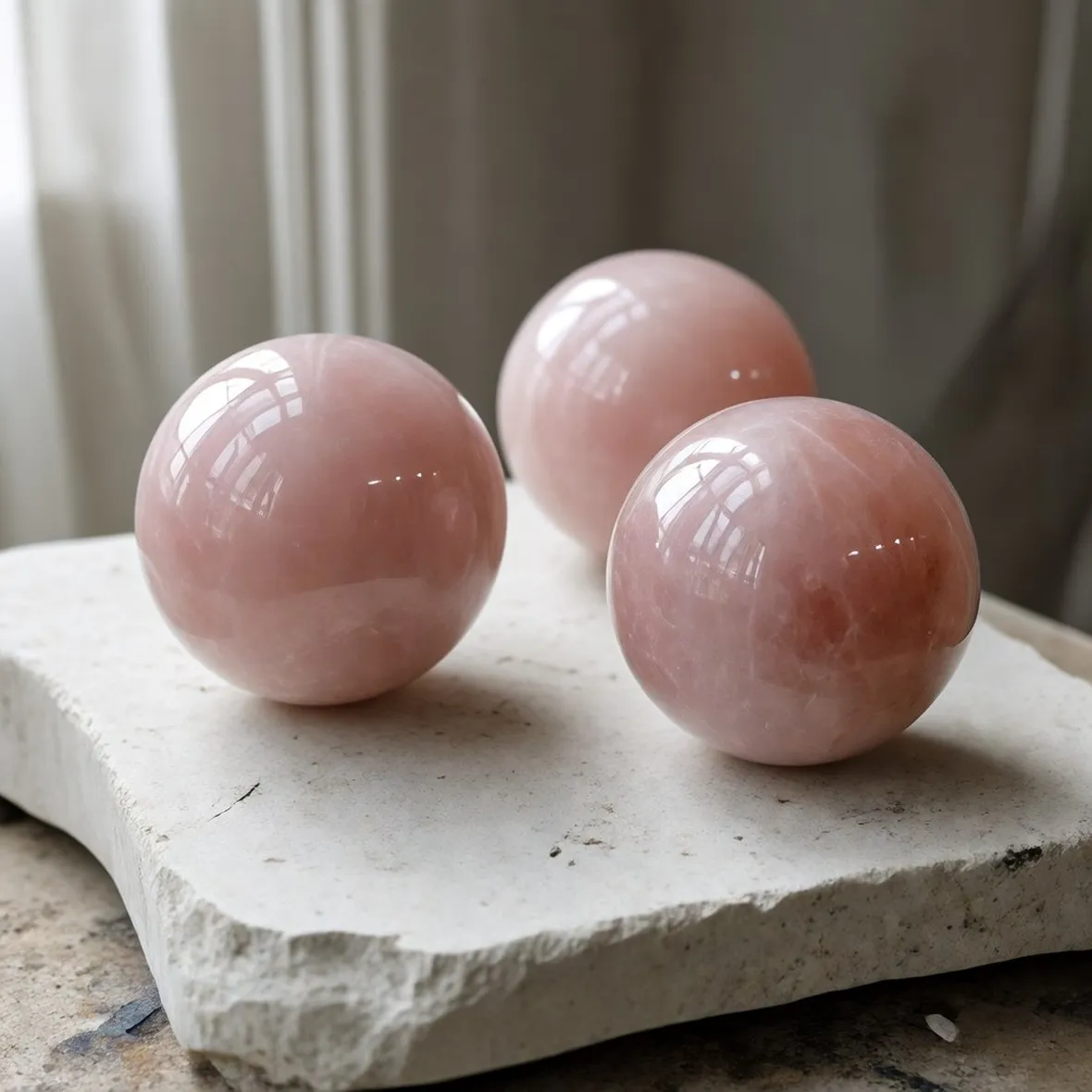 Perle di quarzo rosa