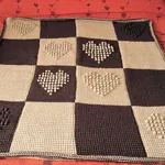 Coperta realizzata con l’uncinetto tunisino