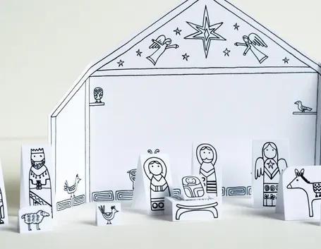 Un presepe di cartoncino