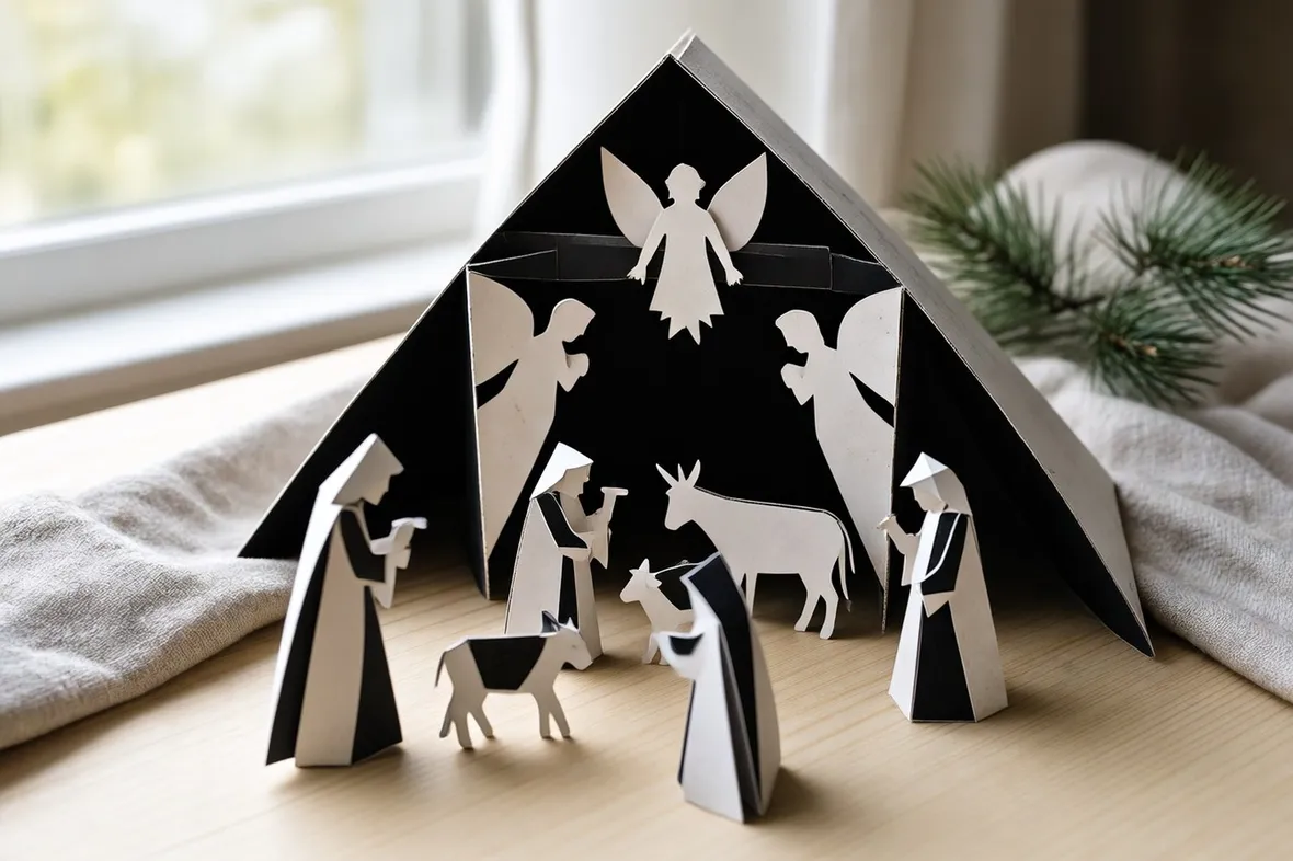 Un presepe di cartoncino