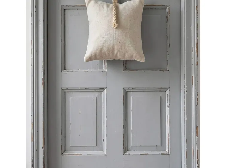 Porta decorata in stile shabby chic