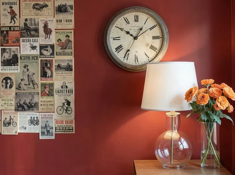 Decorazione realizzata con il decoupage su muro
