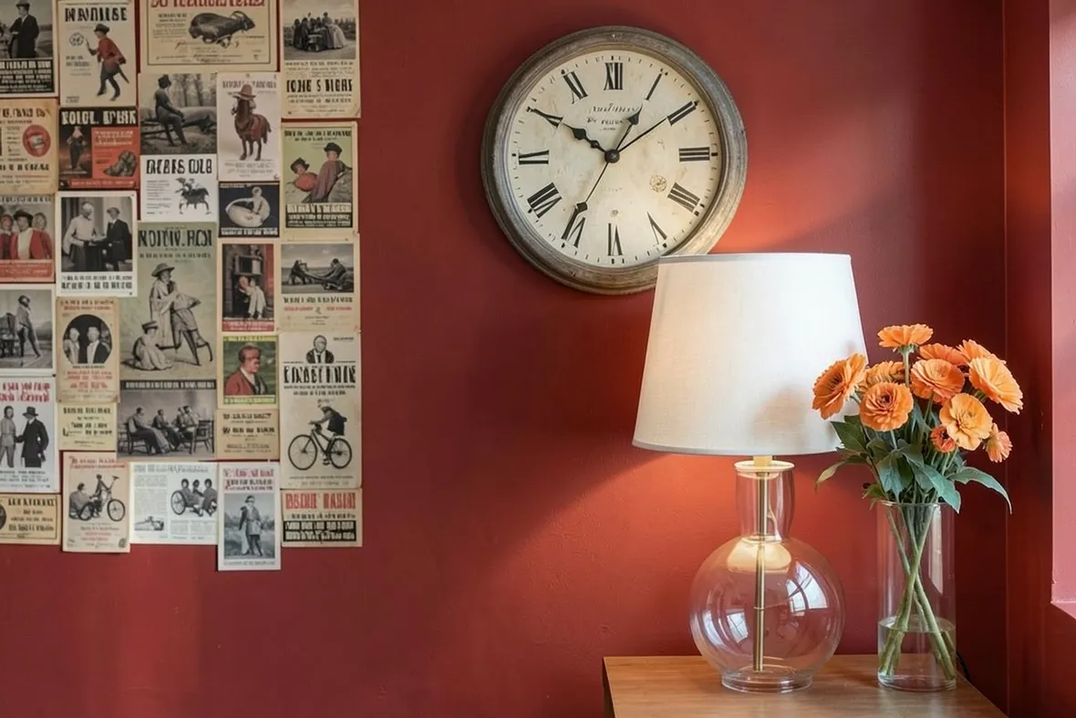 Decorazione realizzata con il decoupage su muro