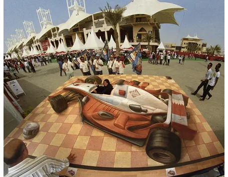 Disegno 3d su strada