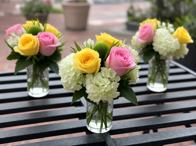 Piccoli bouquet in vaso