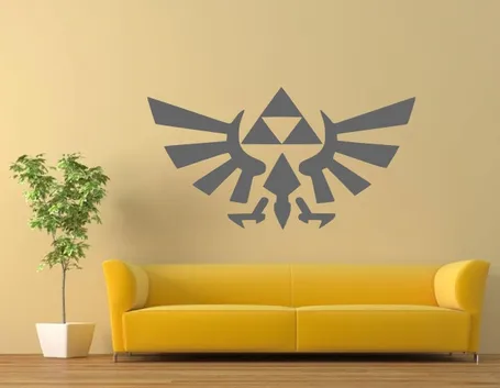 Una parete decorata con la decalcomania