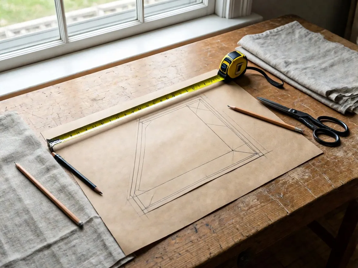 Le misure della porta e il disegno del cartamodello