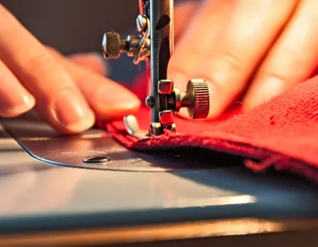 Riparazione con una macchina da cucire