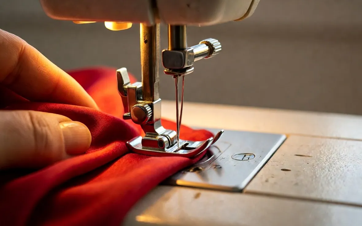 Riparazione con una macchina da cucire