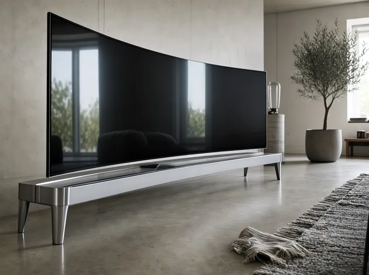 Schermi sottili e curvi per la tv oled