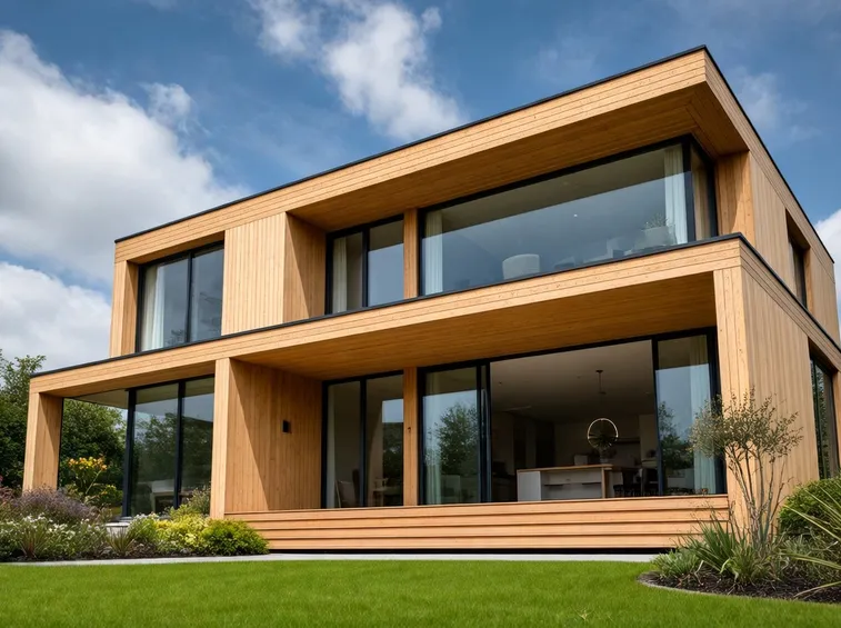 Casa con veranda in legno