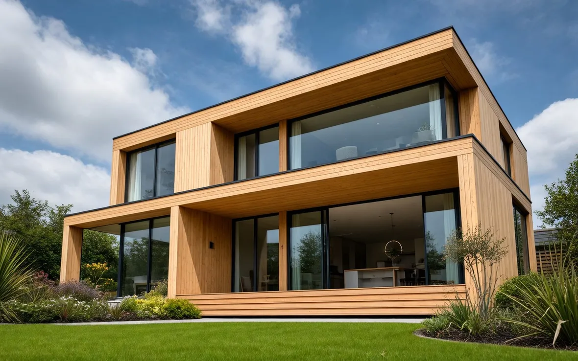 Casa con veranda in legno