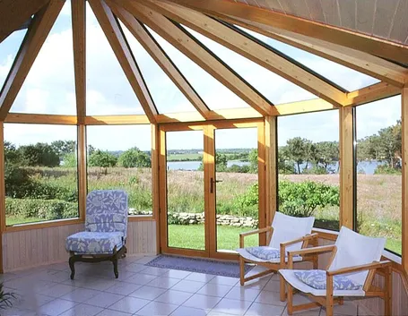 Grande veranda in legno