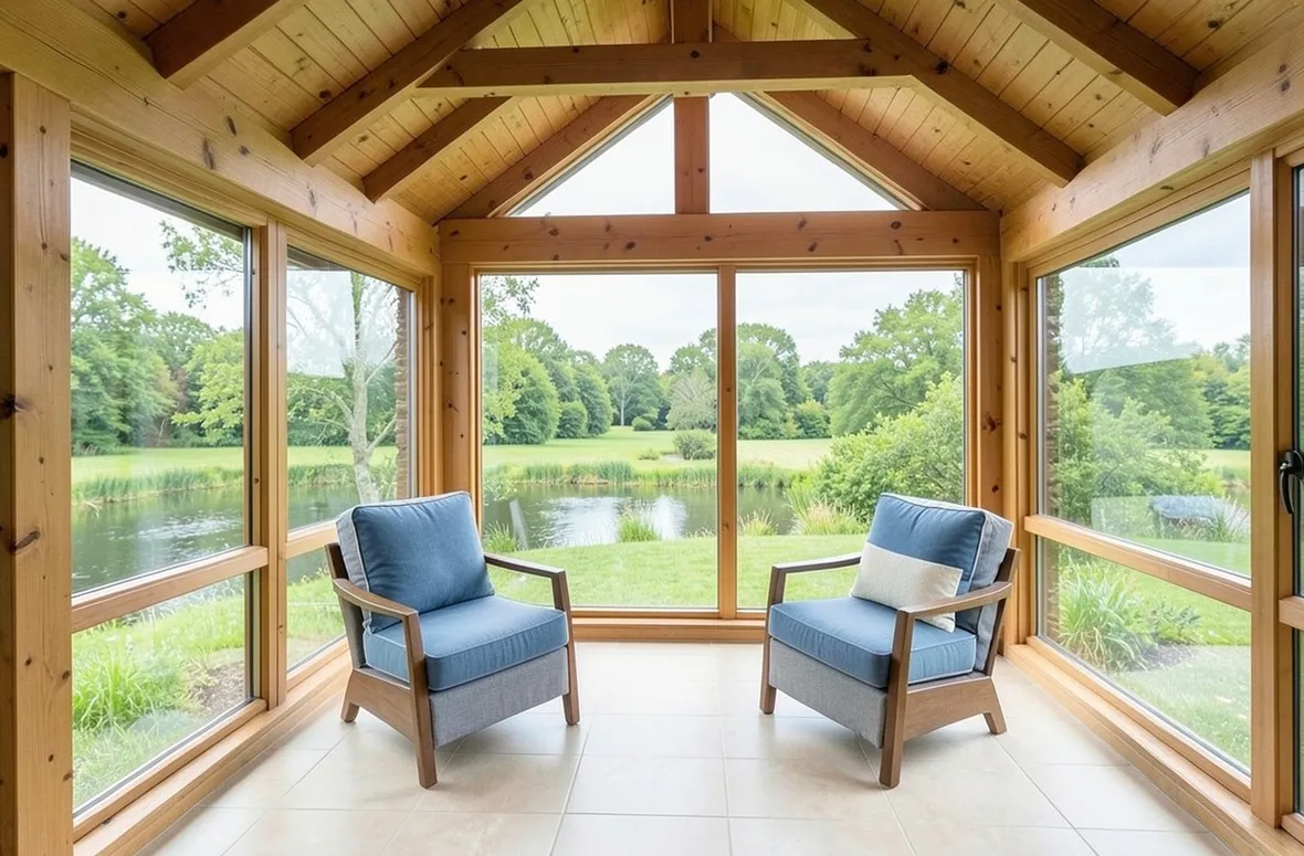 Grande veranda in legno