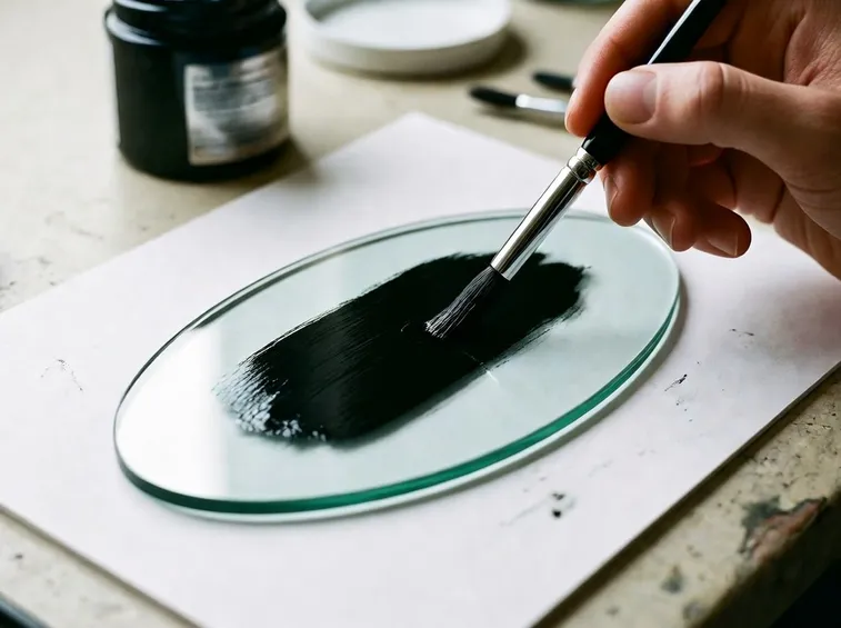 Decorazione particolare su vetro