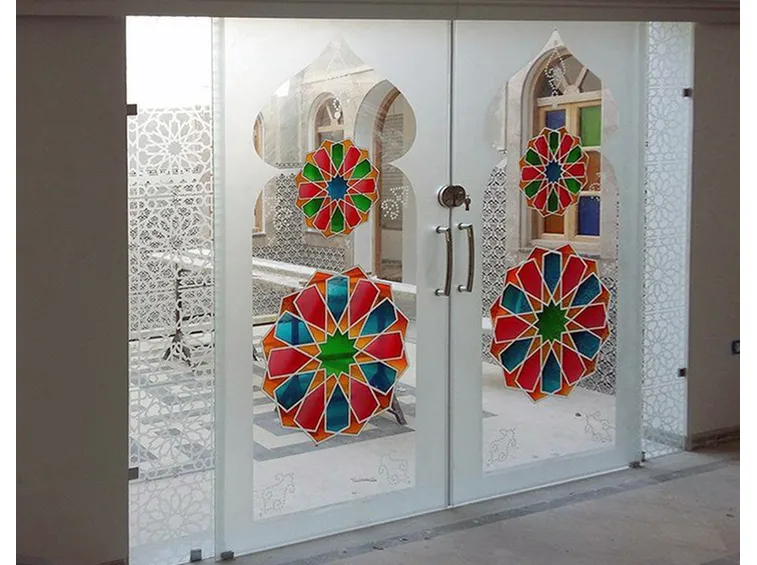 Porta vetro decorata