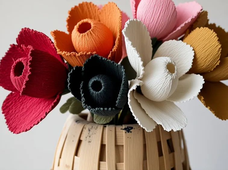fiori di carta colorati