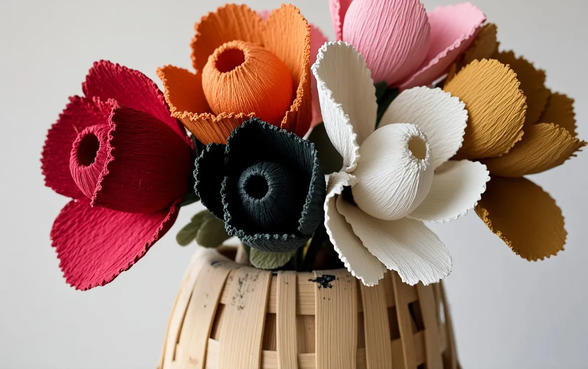 fiori di carta colorati