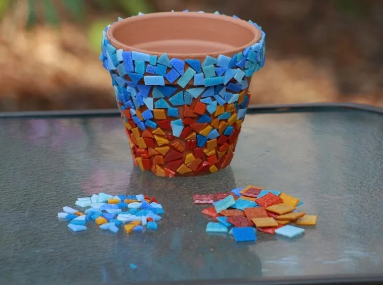 mosaico su vaso