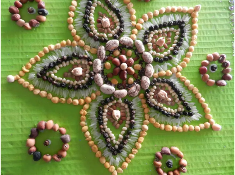 decorazione con semi