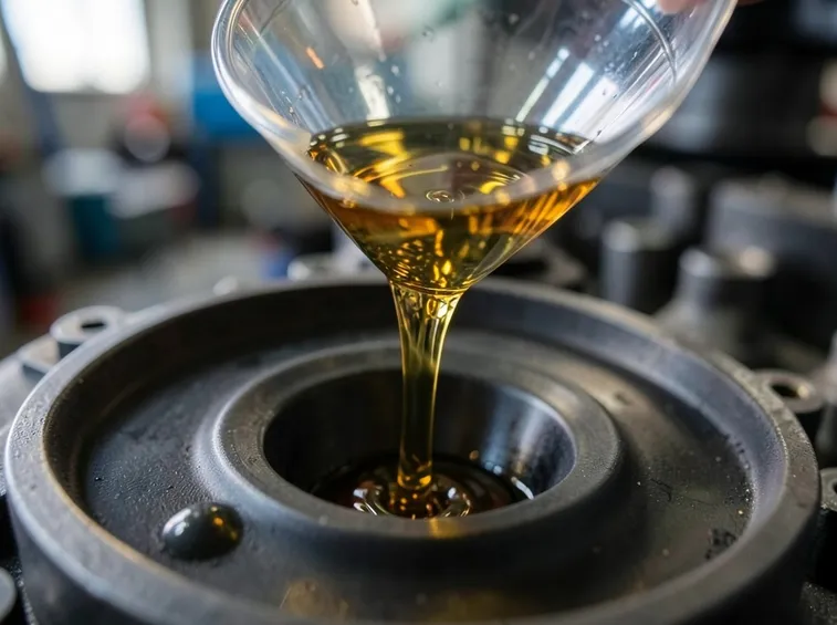L'aggiunta di olio all'interno di un motore
