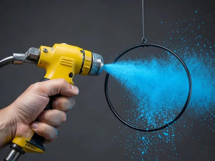 Pistola per verniciatura a polvere