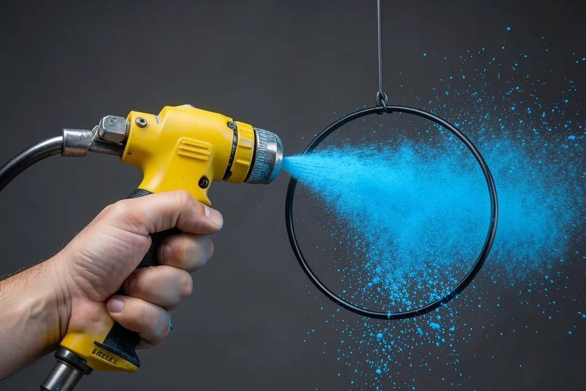 Pistola per verniciatura a polvere
