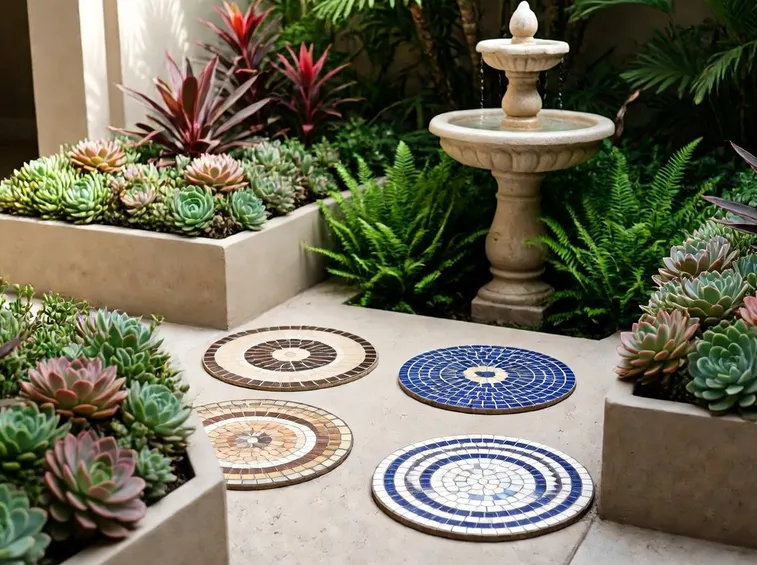 Mosaici fai da te nel giardino