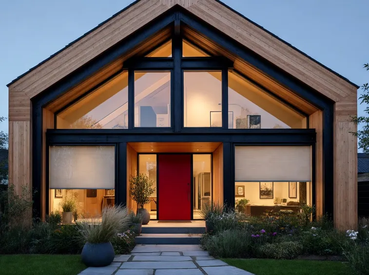 Casa di design in legno lamellare