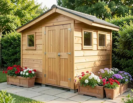 Casetta di legno per giardino