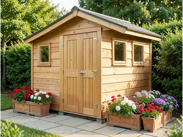 Casetta di legno per giardino
