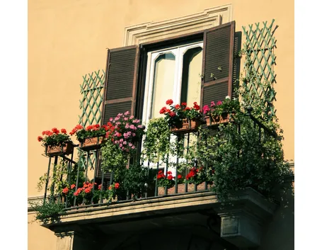 Esempio di balcone fiorito