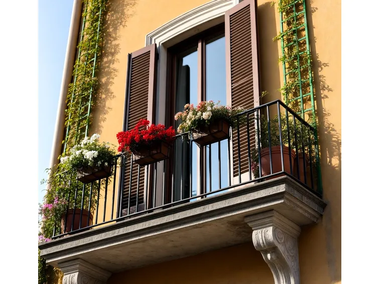 Esempio di balcone fiorito