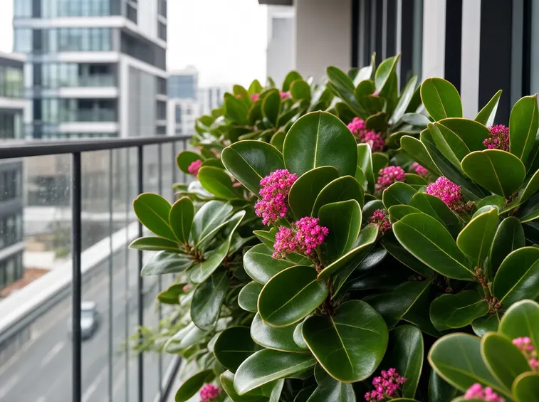 Balcone con piante da fiori