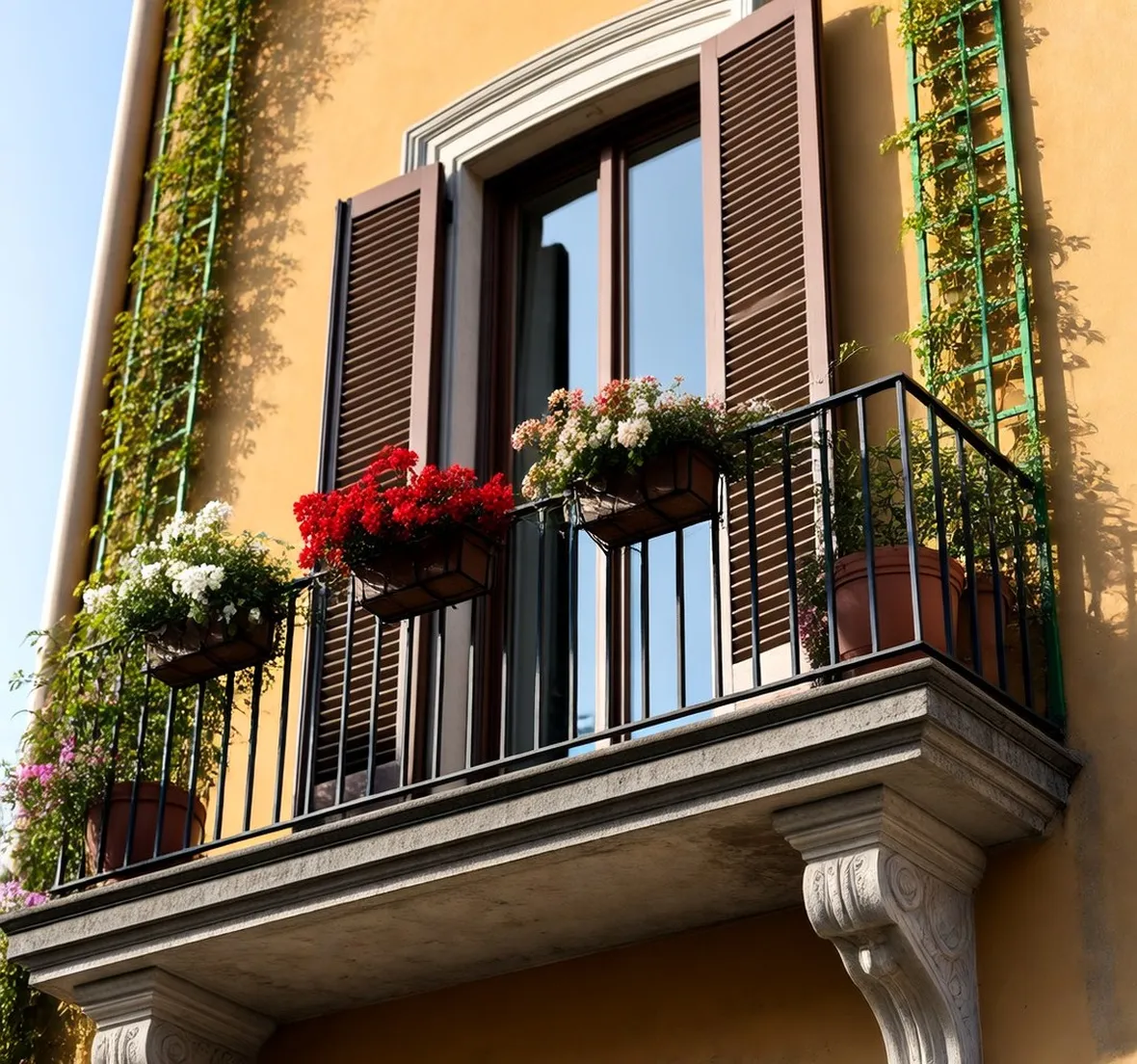 Esempio di balcone fiorito