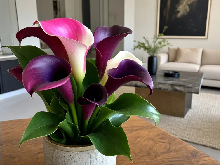 Esemplari colorati di calla