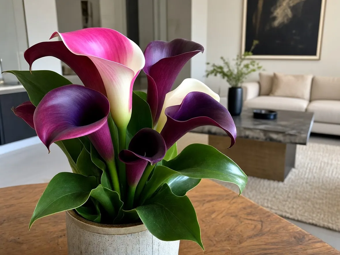 Esemplari colorati di calla