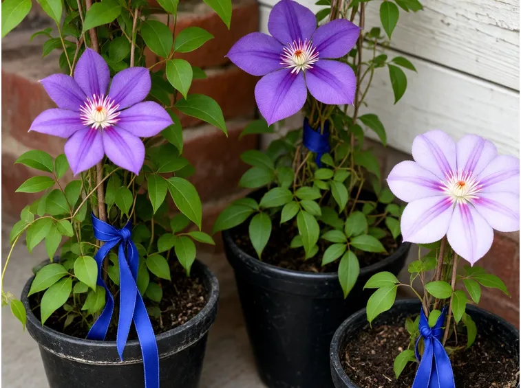 Clematis in vaso