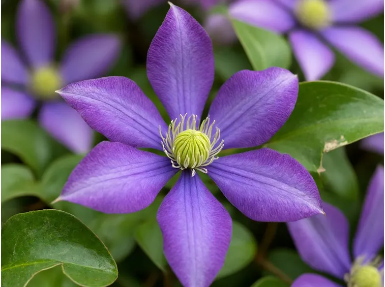 Fiore azzurro di Clematis