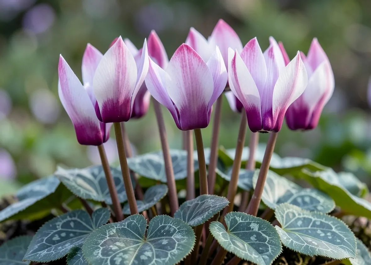 Esemplare di fiore di ciclamino