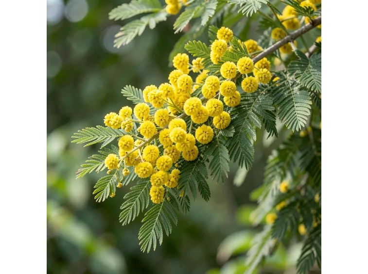 Ramo di pianta di mimosa
