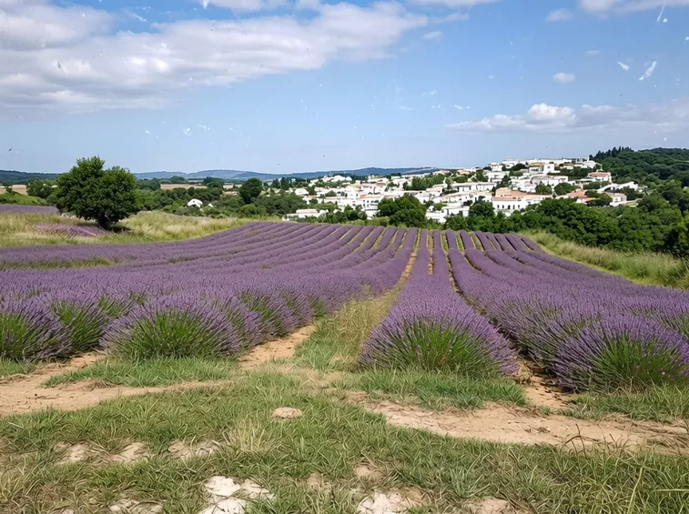 Suggestivo campo di lavanda