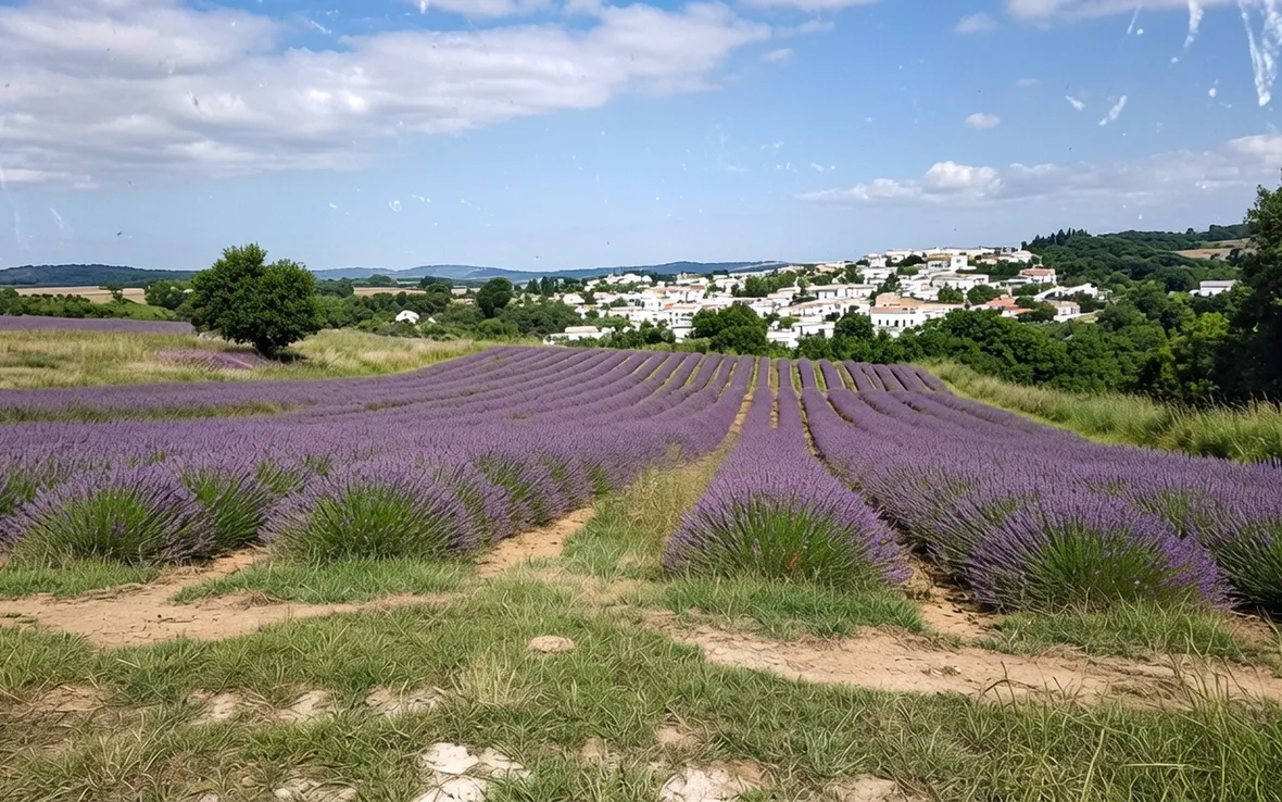 Suggestivo campo di lavanda