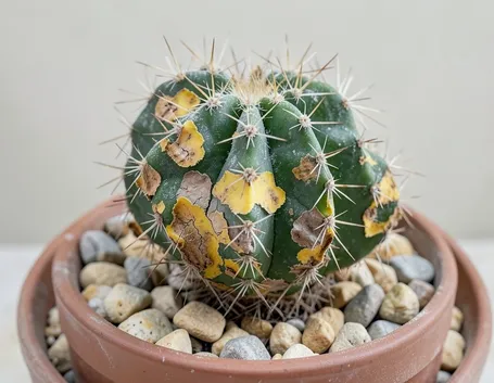 Danni del gelo su un cactus
