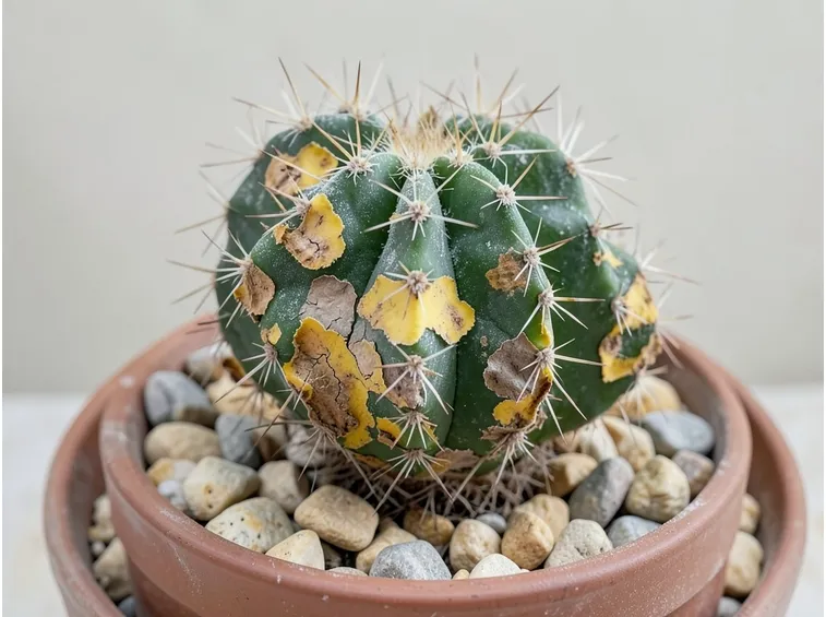 Danni del gelo su un cactus