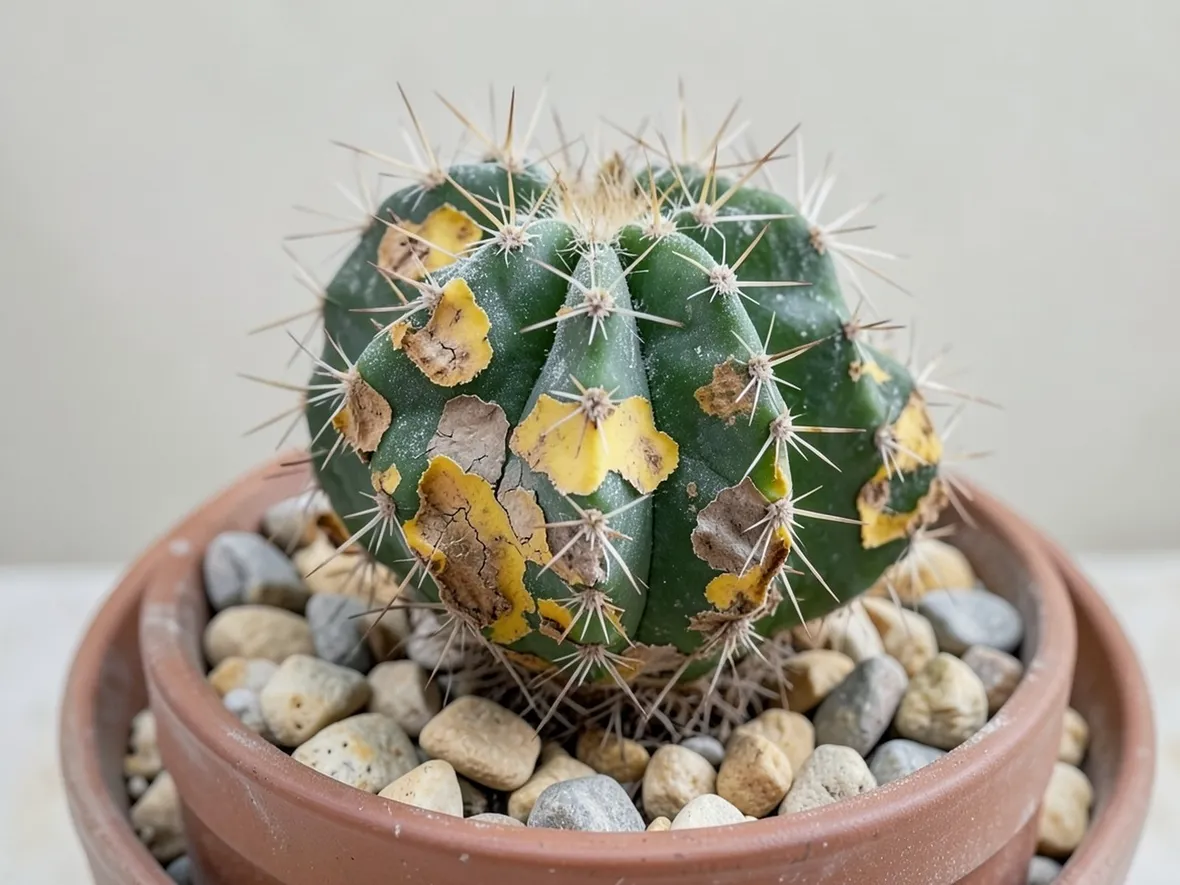 Danni del gelo su un cactus