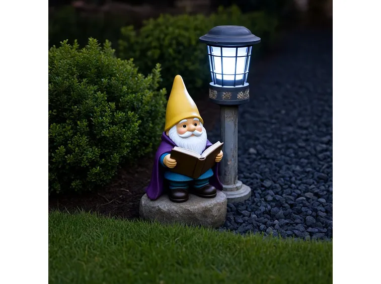 Nano da giardino con lampada
